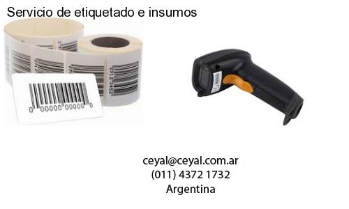 Servicio de etiquetado e insumos