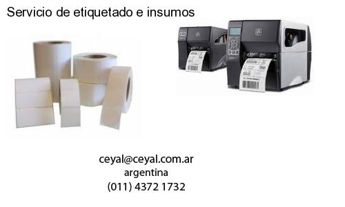 Servicio de etiquetado e insumos