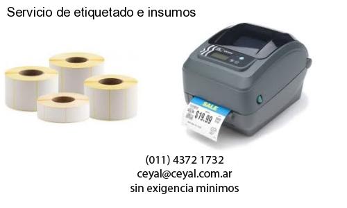 Servicio de etiquetado e insumos
