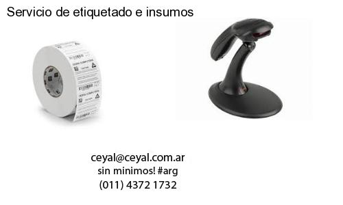Servicio de etiquetado e insumos