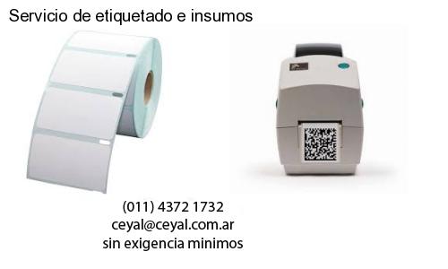Servicio de etiquetado e insumos