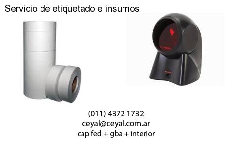 Servicio de etiquetado e insumos