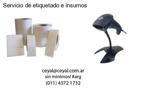 Servicio de etiquetado e insumos