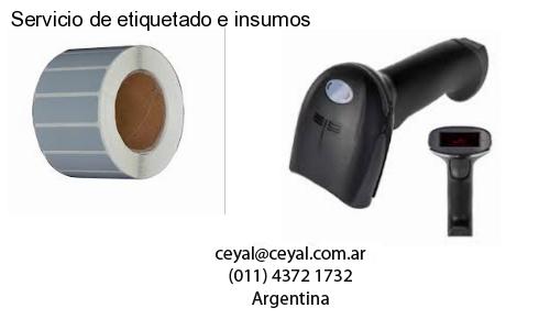 Servicio de etiquetado e insumos