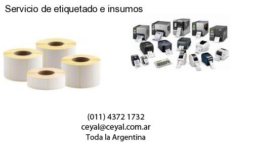 Servicio de etiquetado e insumos