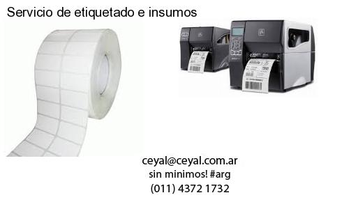 Servicio de etiquetado e insumos