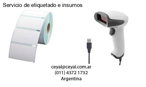 Servicio de etiquetado e insumos