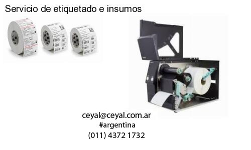 Servicio de etiquetado e insumos