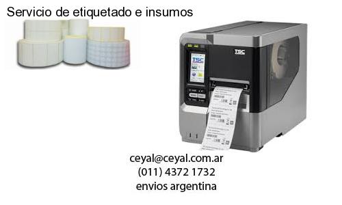Servicio de etiquetado e insumos