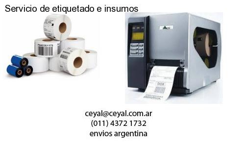 Servicio de etiquetado e insumos