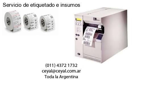 Servicio de etiquetado e insumos