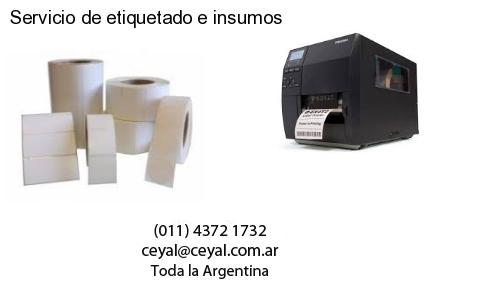 Servicio de etiquetado e insumos