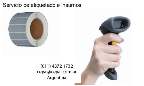 Servicio de etiquetado e insumos