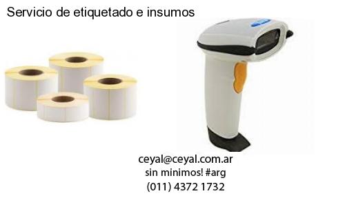 Servicio de etiquetado e insumos
