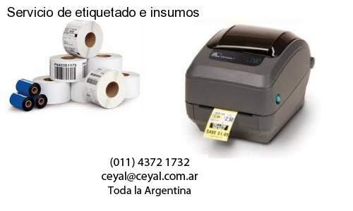 Servicio de etiquetado e insumos
