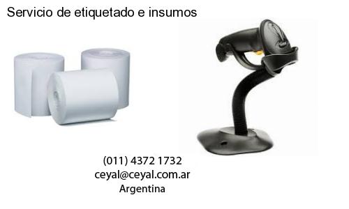 Servicio de etiquetado e insumos