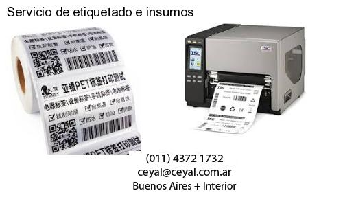 Servicio de etiquetado e insumos