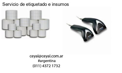 Servicio de etiquetado e insumos