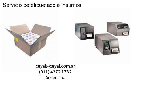 Servicio de etiquetado e insumos