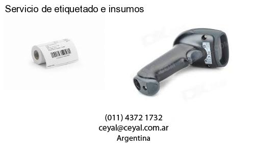 Servicio de etiquetado e insumos