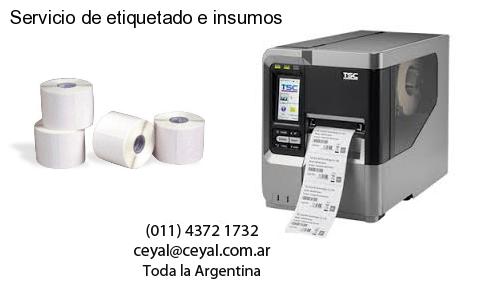 Servicio de etiquetado e insumos