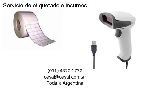 Servicio de etiquetado e insumos