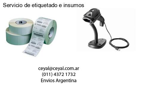 Servicio de etiquetado e insumos