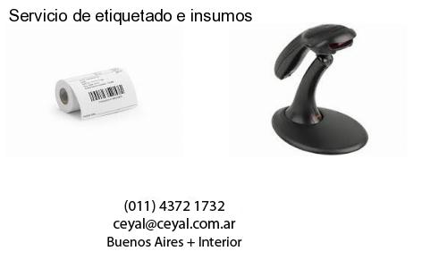 Servicio de etiquetado e insumos