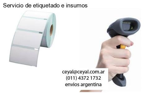 Servicio de etiquetado e insumos