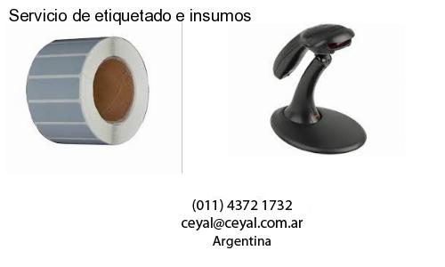 Servicio de etiquetado e insumos