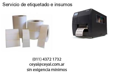 Servicio de etiquetado e insumos
