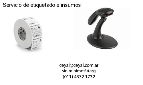 Servicio de etiquetado e insumos