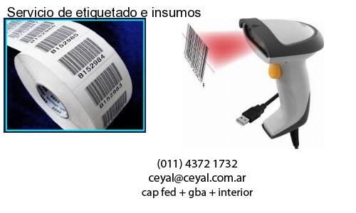 Servicio de etiquetado e insumos