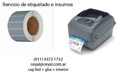 Servicio de etiquetado e insumos