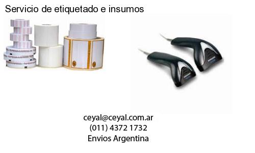 Servicio de etiquetado e insumos