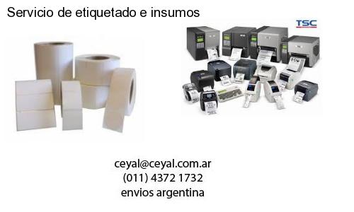 Servicio de etiquetado e insumos