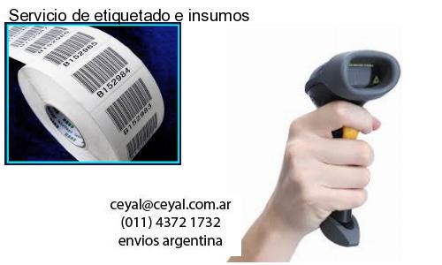 Servicio de etiquetado e insumos