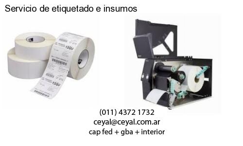 Servicio de etiquetado e insumos