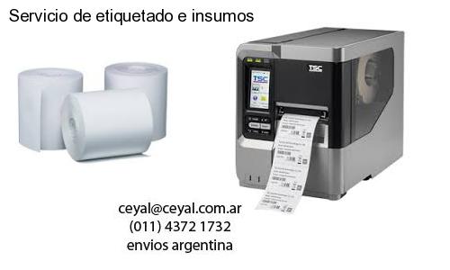 Servicio de etiquetado e insumos