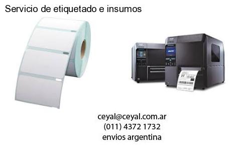 Servicio de etiquetado e insumos