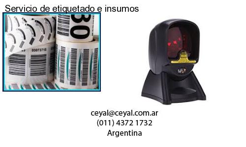 Servicio de etiquetado e insumos