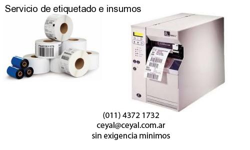 Servicio de etiquetado e insumos