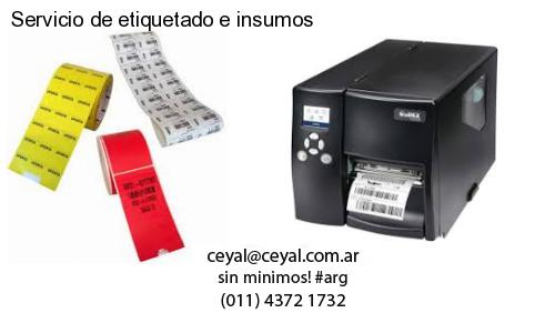 Servicio de etiquetado e insumos