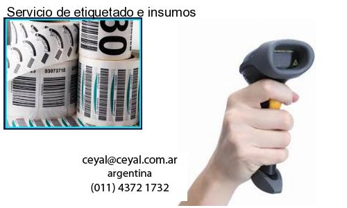 Servicio de etiquetado e insumos
