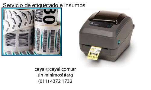 Servicio de etiquetado e insumos