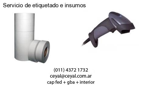 Servicio de etiquetado e insumos
