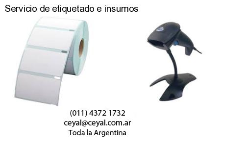 Servicio de etiquetado e insumos
