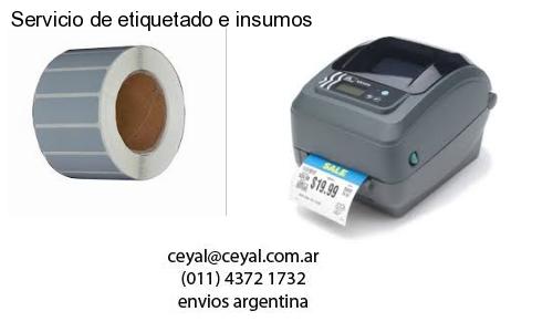 Servicio de etiquetado e insumos