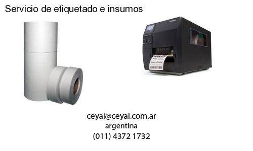 Servicio de etiquetado e insumos
