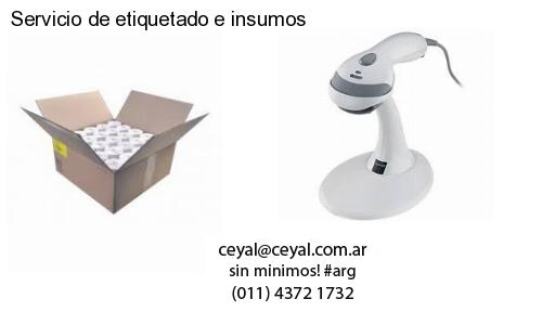 Servicio de etiquetado e insumos